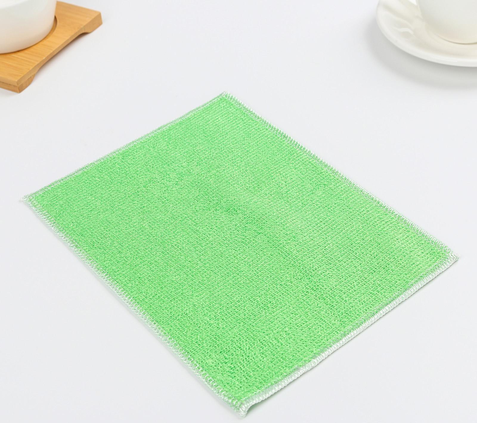 Салфетка с волокнами бамбука Доляна, 23×18 см, цвет МИКС