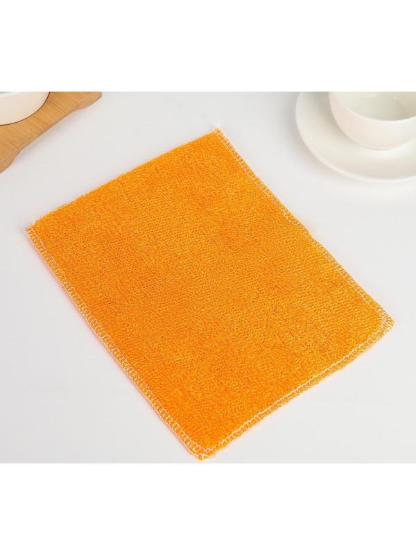 Салфетка с волокнами бамбука Доляна, 23×18 см, цвет МИКС