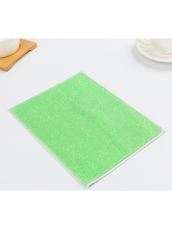 Салфетка с волокнами бамбука Доляна, 23×18 см, цвет МИКС