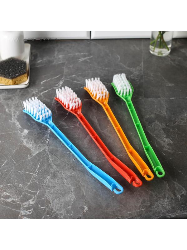 Щётка для труднодоступных мест на длинной ручке, 35 см, цвет МИКС