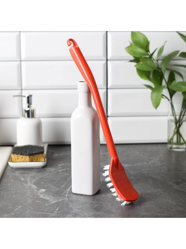 Щётка для труднодоступных мест на длинной ручке, 35 см, цвет МИКС