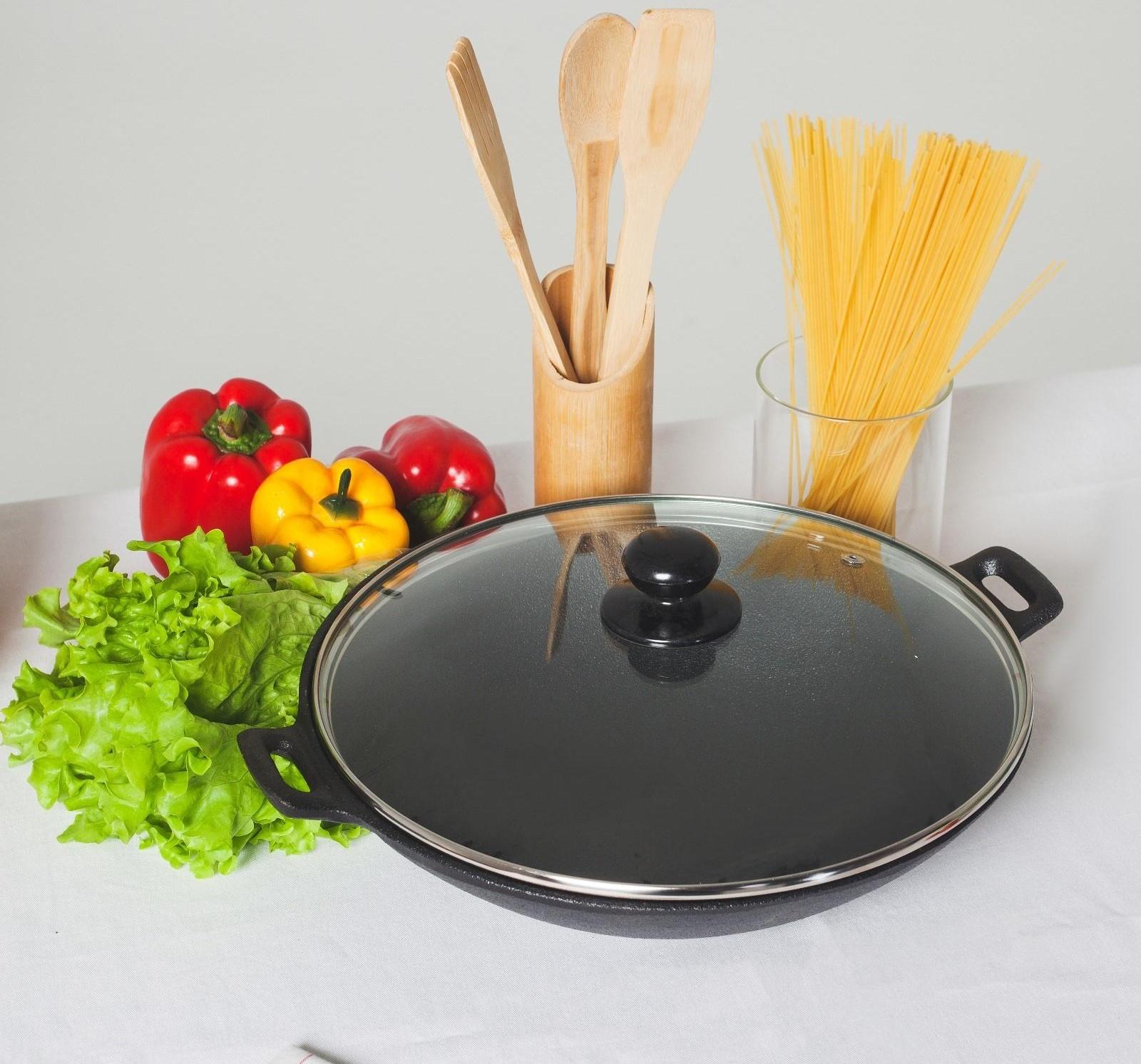 Сковорода-Wok чугунная Доляна «Восток», d=30 см