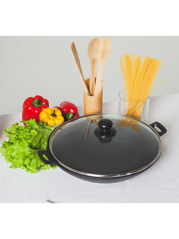 Сковорода-Wok чугунная Доляна «Восток», d=30 см