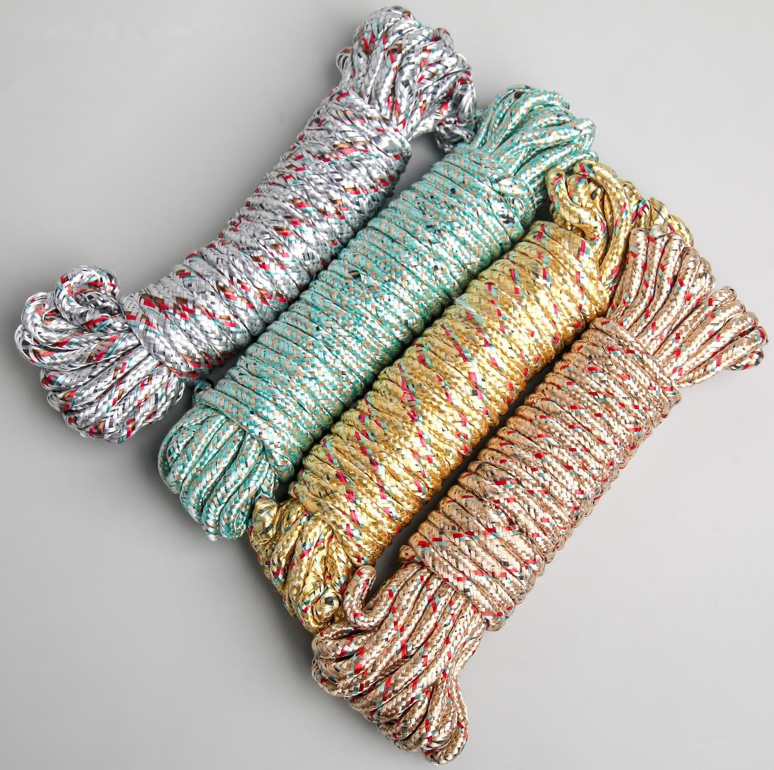 Верёвка бельевая Доляна, d=6 мм, длина 10 м, цвет МИКС