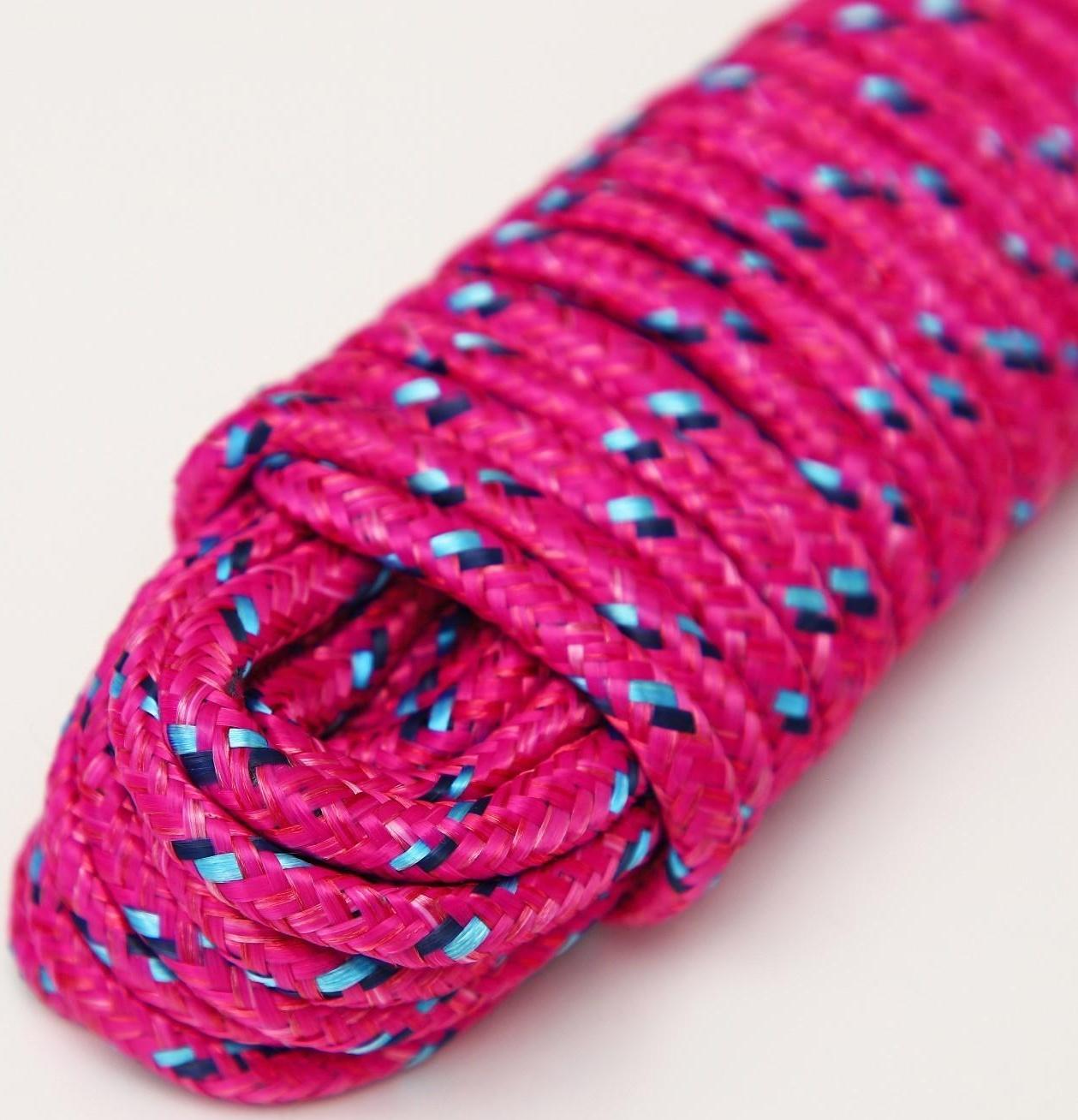 Верёвка бельевая Доляна, d=6 мм, длина 10 м, цвет МИКС