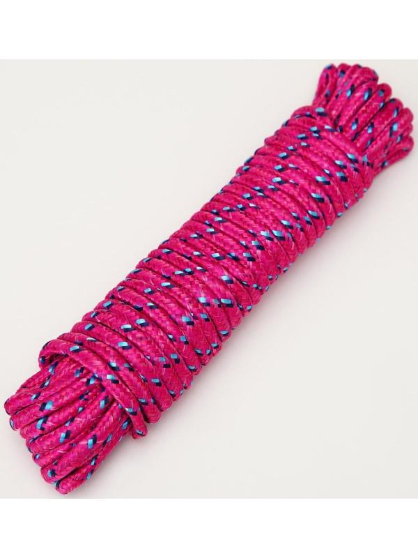 Верёвка бельевая Доляна, d=6 мм, длина 10 м, цвет МИКС