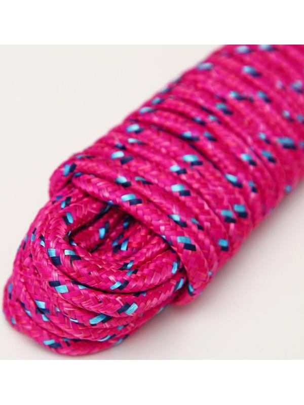 Верёвка бельевая Доляна, d=6 мм, длина 10 м, цвет МИКС