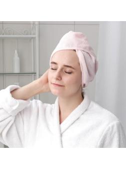 Чалма с пуговкой для сушки волос Доляна, цвет МИКС