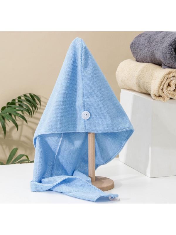 Чалма с пуговкой для сушки волос Доляна, цвет МИКС