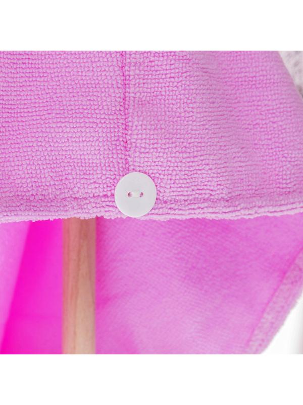 Чалма с пуговкой для сушки волос Доляна, цвет МИКС