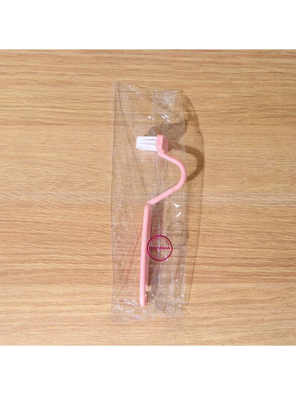 Щётка с изогнутой ручкой, 20 см, цвет МИКС