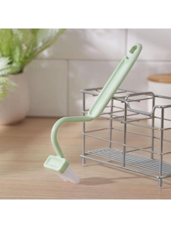 Щётка с изогнутой ручкой, 20 см, цвет МИКС