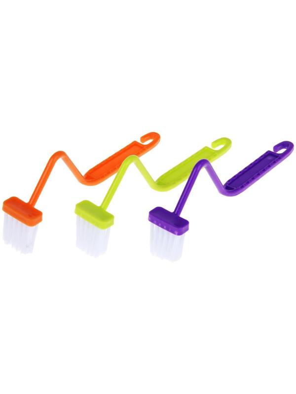 Щётка с изогнутой ручкой, 20 см, цвет МИКС