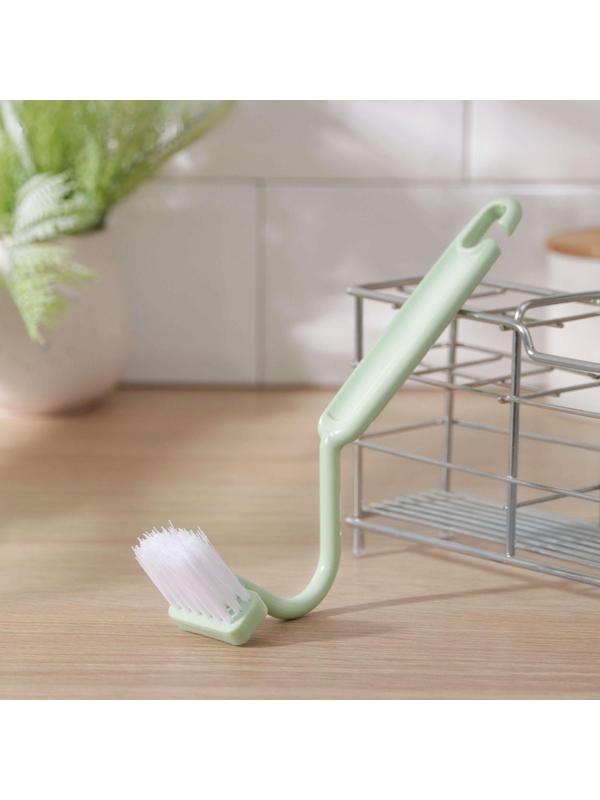 Щётка с изогнутой ручкой, 20 см, цвет МИКС