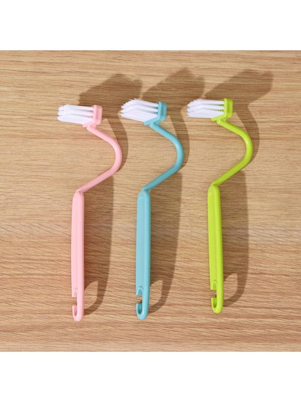 Щётка с изогнутой ручкой, 20 см, цвет МИКС