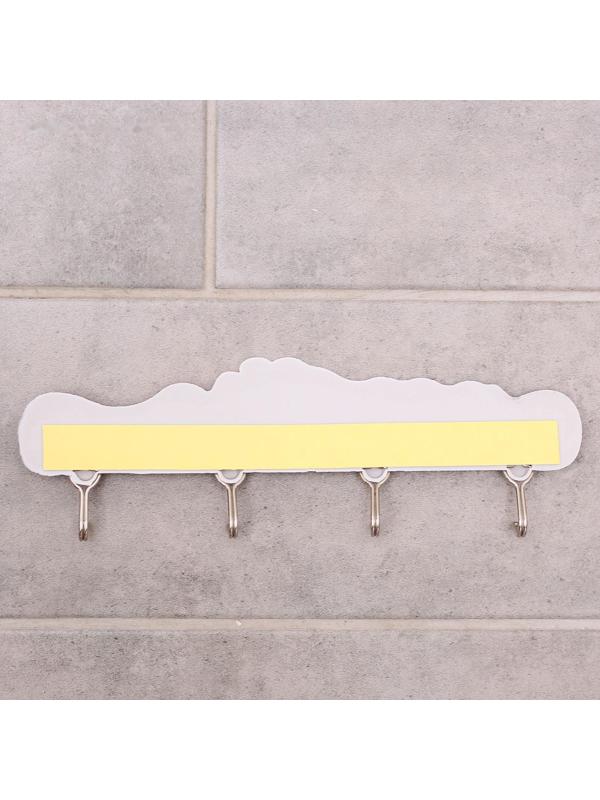 Вешалка настенная на 4 крючка «Фрукты», цвет МИКС