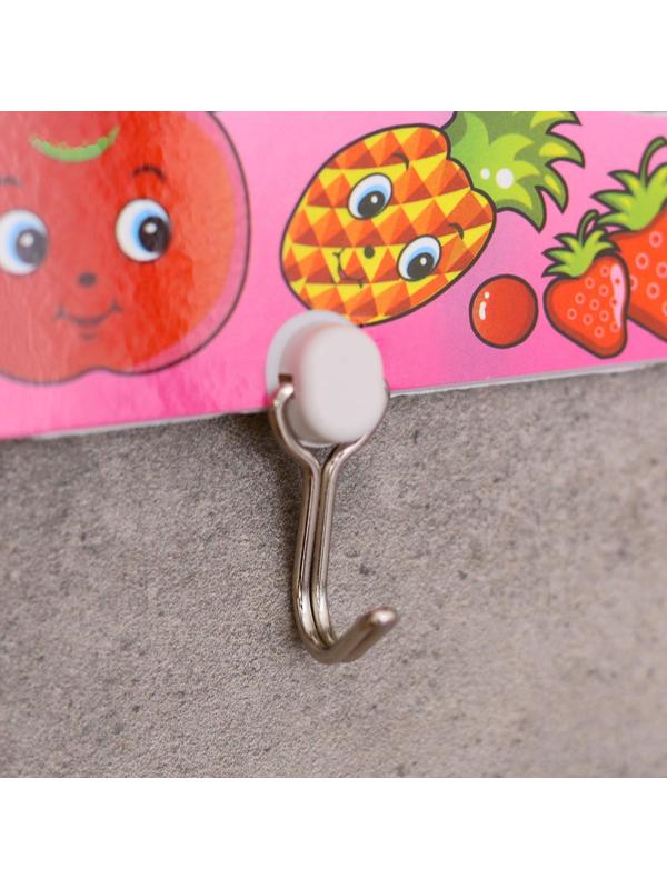 Вешалка настенная на 4 крючка «Фрукты», цвет МИКС