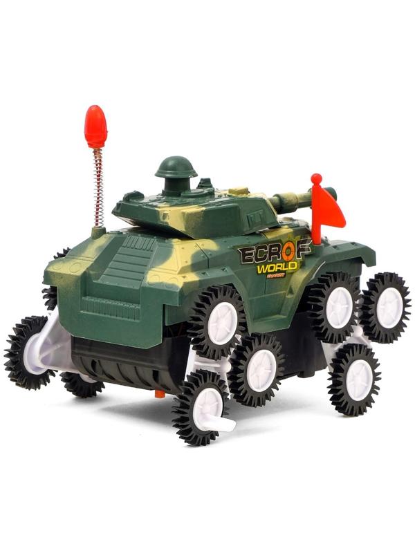 Машина-перевёртыш «Танк», тройное колесо, световые эффекты, работает от батареек