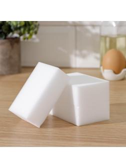 Губка меламиновая для удаления пятен Доляна, 3 шт, 8,9×6×3 см