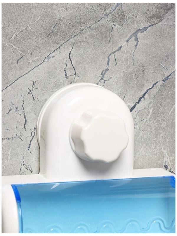 Держатель для зубных щёток на вакуумной присоске «Белая коллекция»