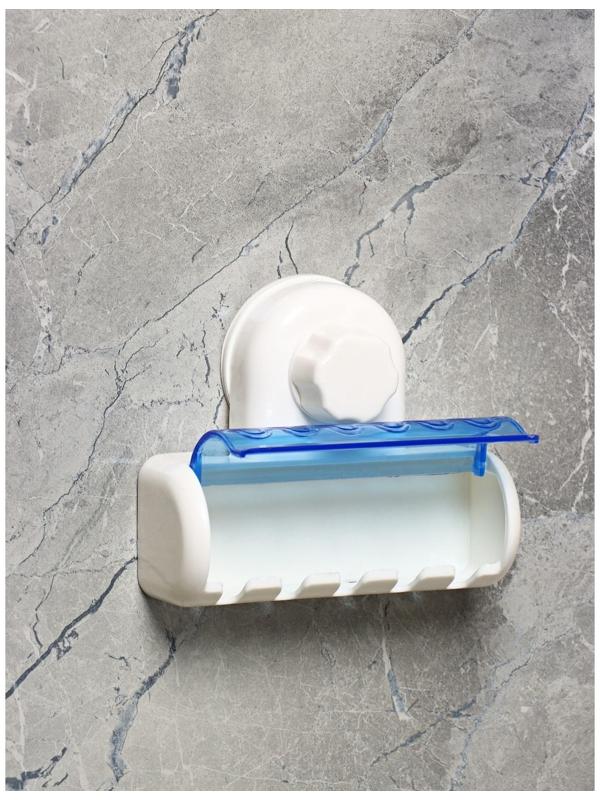 Держатель для зубных щёток на вакуумной присоске «Белая коллекция»