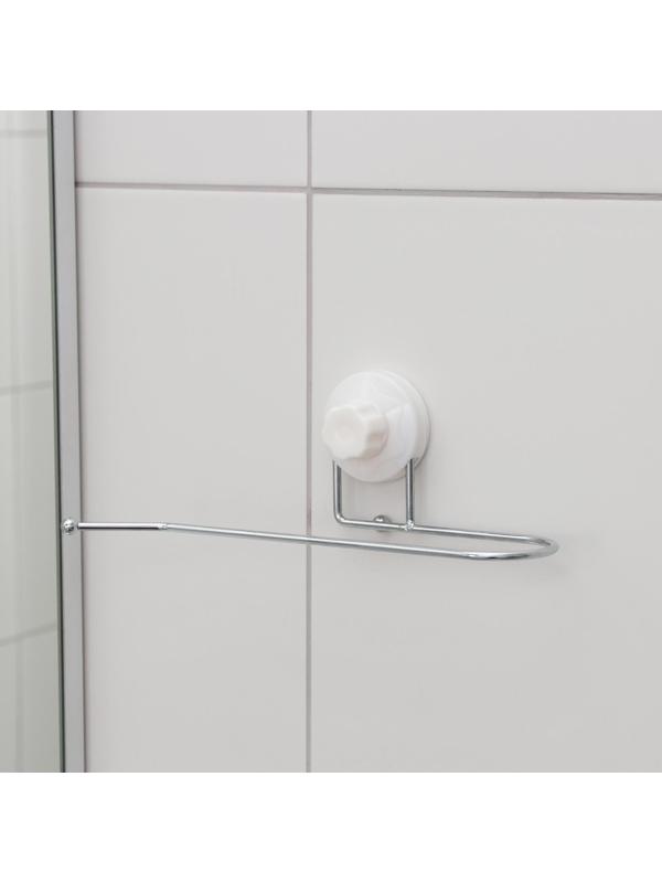 Держатель для полотенец на вакуумной присоске Доляна, 27×6,5×7 см