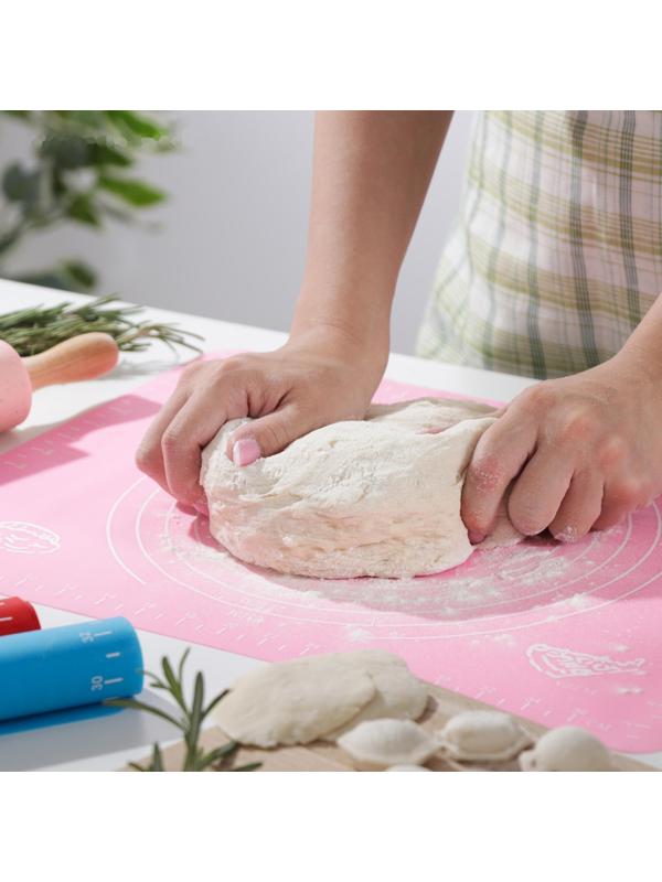 Коврик с разлиновкой силиконовый Доляна «Эрме», толщина 1 мм, 38×28 см, цвет МИКС