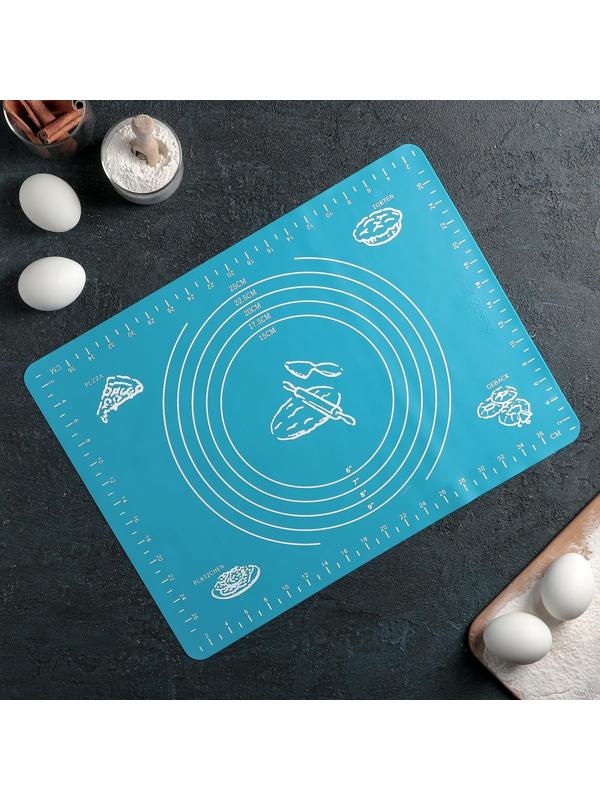 Коврик с разлиновкой силиконовый Доляна «Эрме», толщина 1 мм, 38×28 см, цвет МИКС