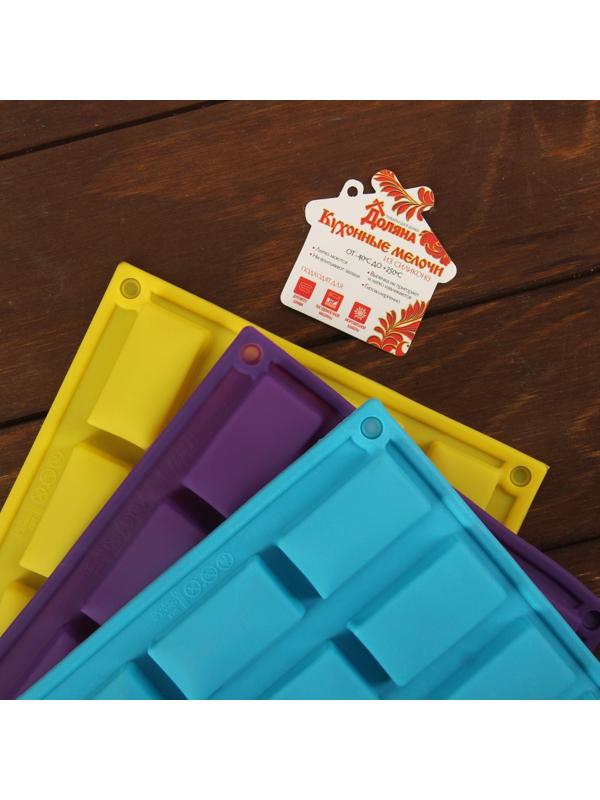 Форма для шоколада Доляна «Слитки», 29,5×17,5 см, 20 ячеек (5×2,8 см), цвет МИКС