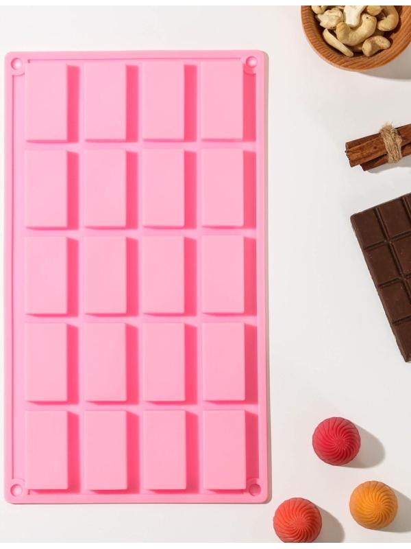 Форма для шоколада Доляна «Слитки», 29,5×17,5 см, 20 ячеек (5×2,8 см), цвет МИКС