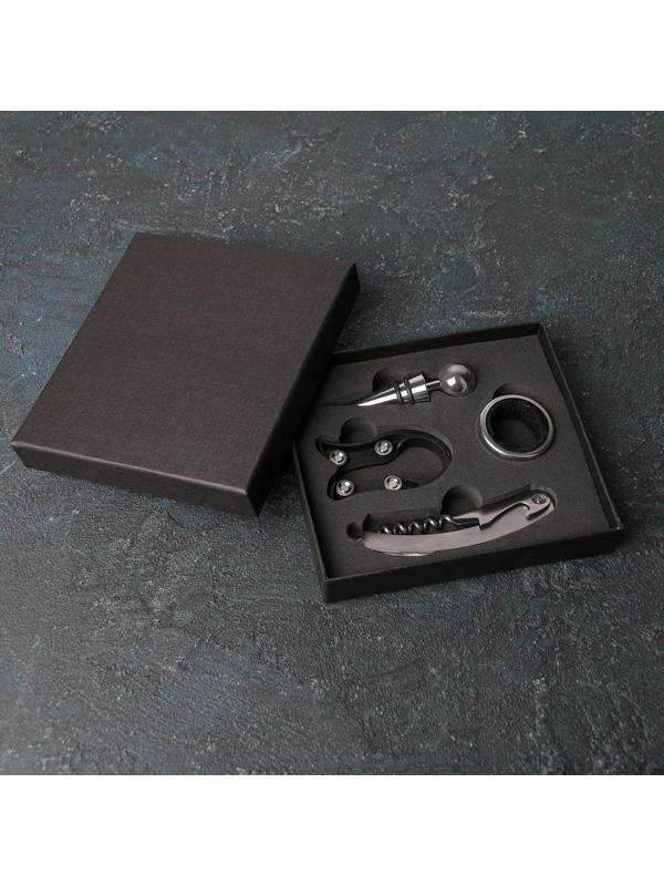 Набор для вина «Кьянти», 4 прибора: кольцо, штопор, каплеуловитель, пробка