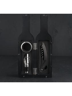 Набор для вина «Бутылка», 3 предмета: штопор, воронка, кольцо