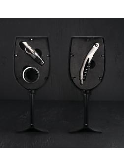 Набор для вина «Бокал», 3 предмета: кольцо, каплеуловитель, штопор