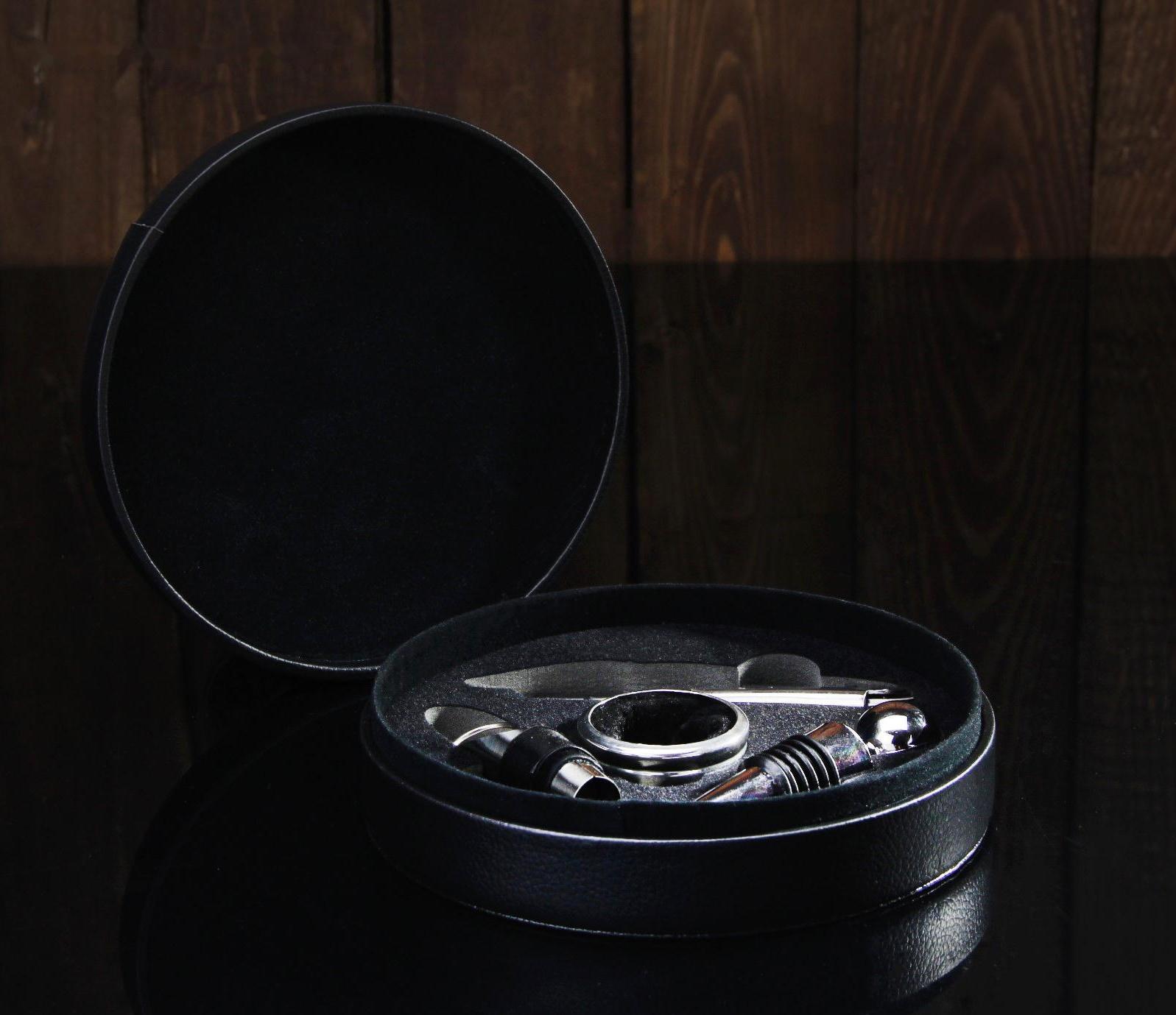 Набор для вина «Тоскана», 4 предмета: штопор, кольцо, пробка, каплеуловитель