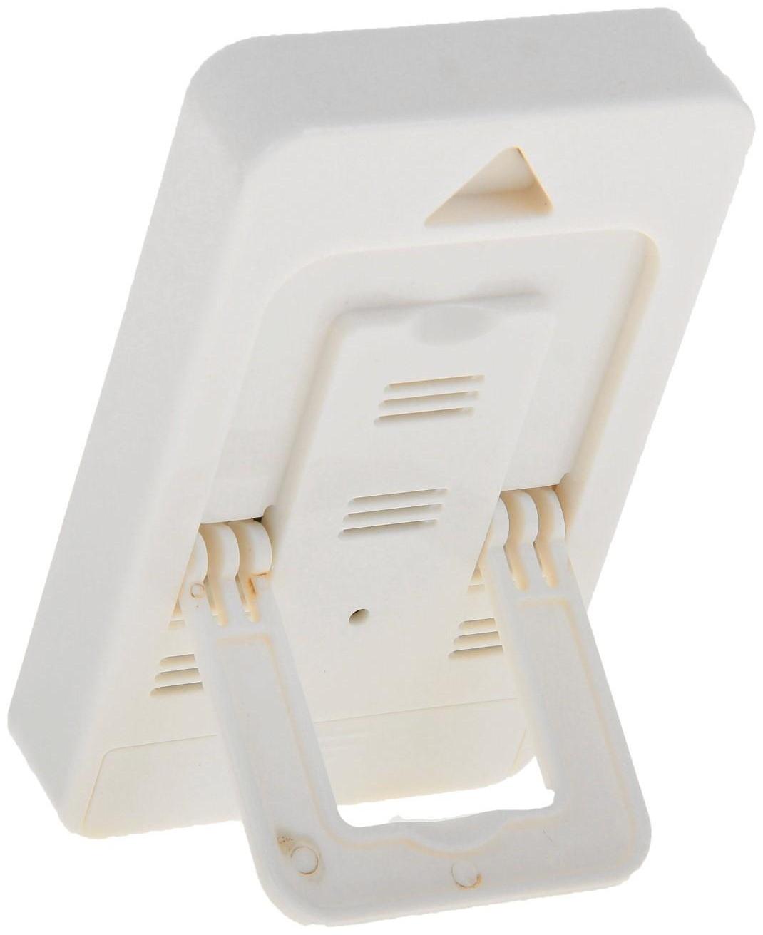 Термометр Luazon LTR-12, электронный, указатель влажности, часы, МИКС