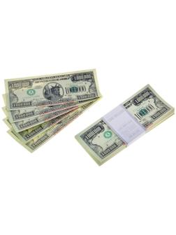 Пачка купюр 1000000 долларов