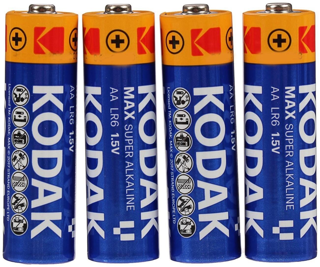 Батарейка алкалиновая Kodak Max, AA, LR6-500BOX, 1.5В, набор 500 шт.