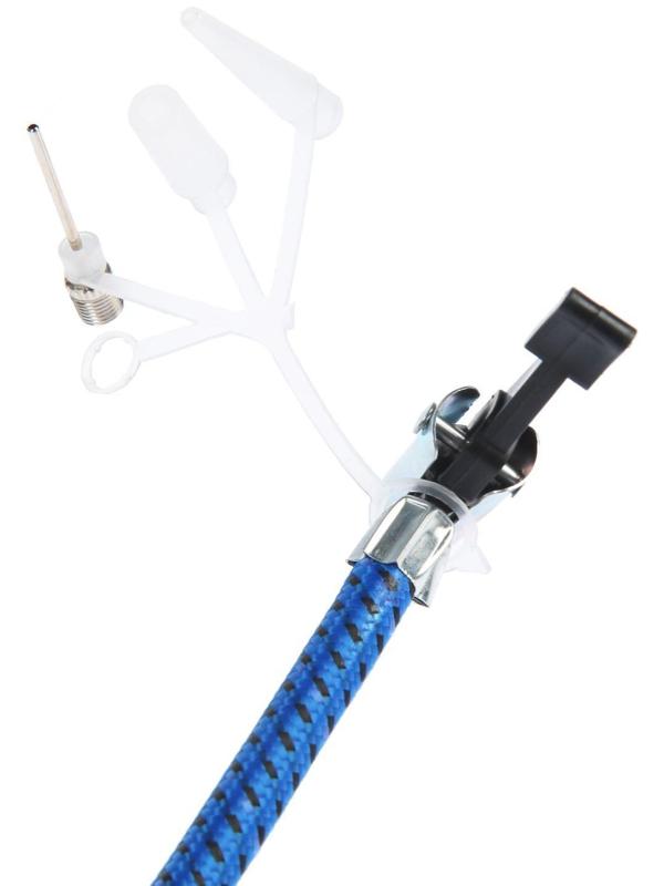 Насос ножной с манометром одинарный, цилиндр 8х13 см