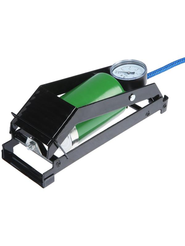 Насос ножной с манометром одинарный, цилиндр 8х13 см