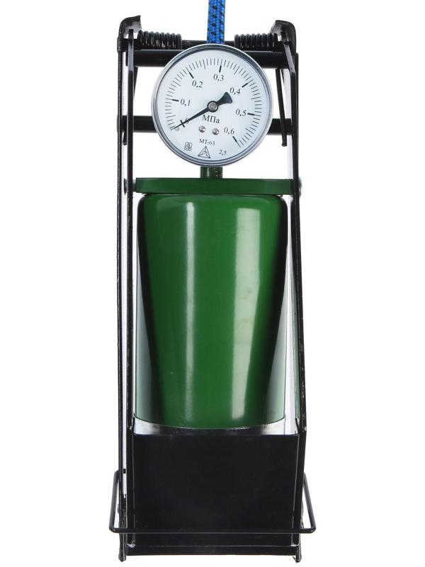 Насос ножной с манометром одинарный, цилиндр 8х13 см