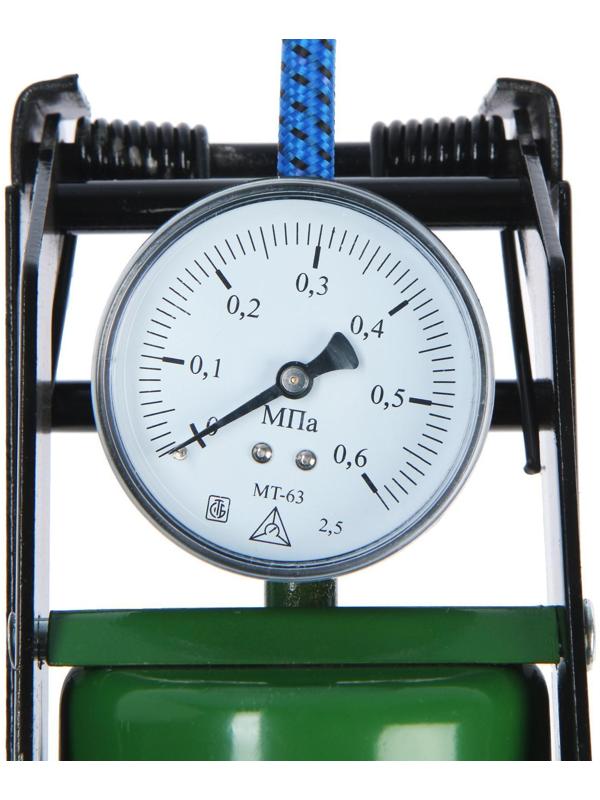 Насос ножной с манометром одинарный, цилиндр 8х13 см