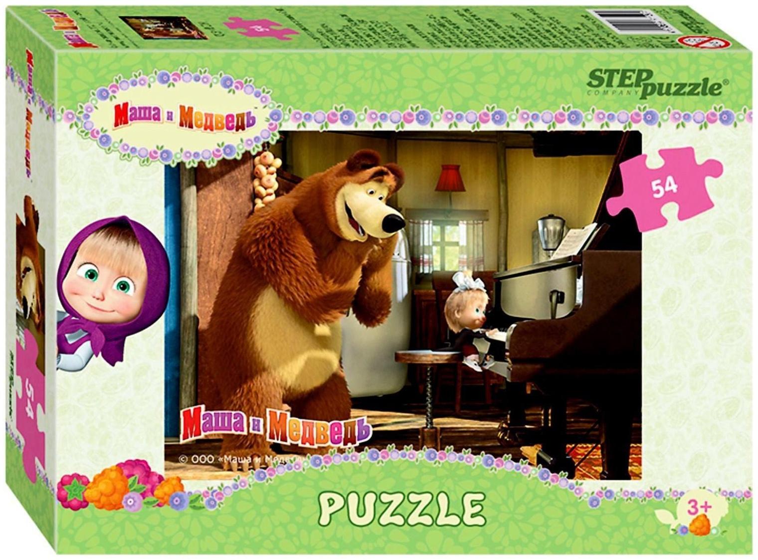 Пазлы «Маша и Медведь», 54 элемента, МИКС