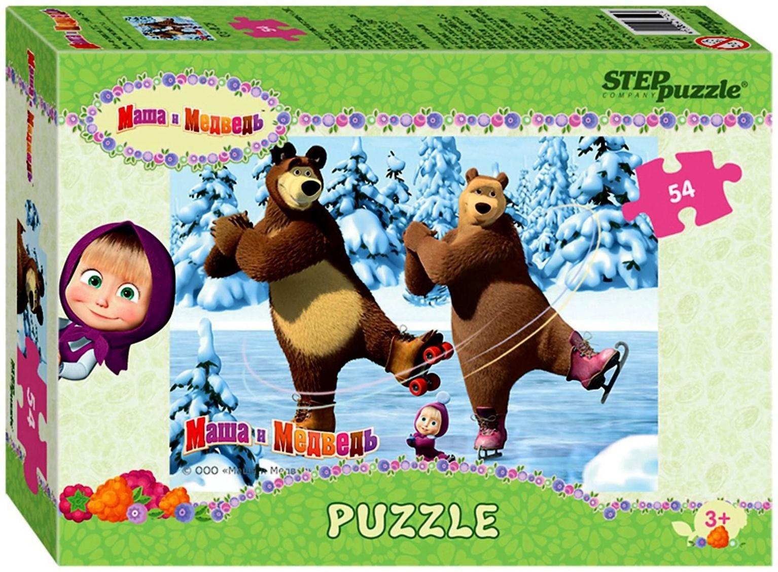 Пазлы «Маша и Медведь», 54 элемента, МИКС