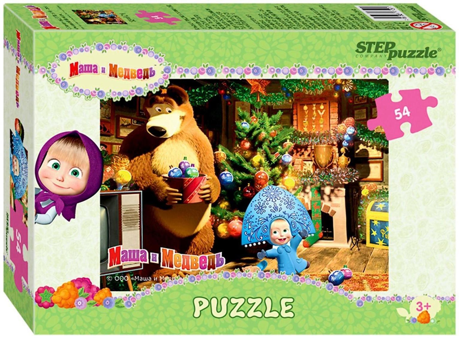 Пазлы «Маша и Медведь», 54 элемента, МИКС