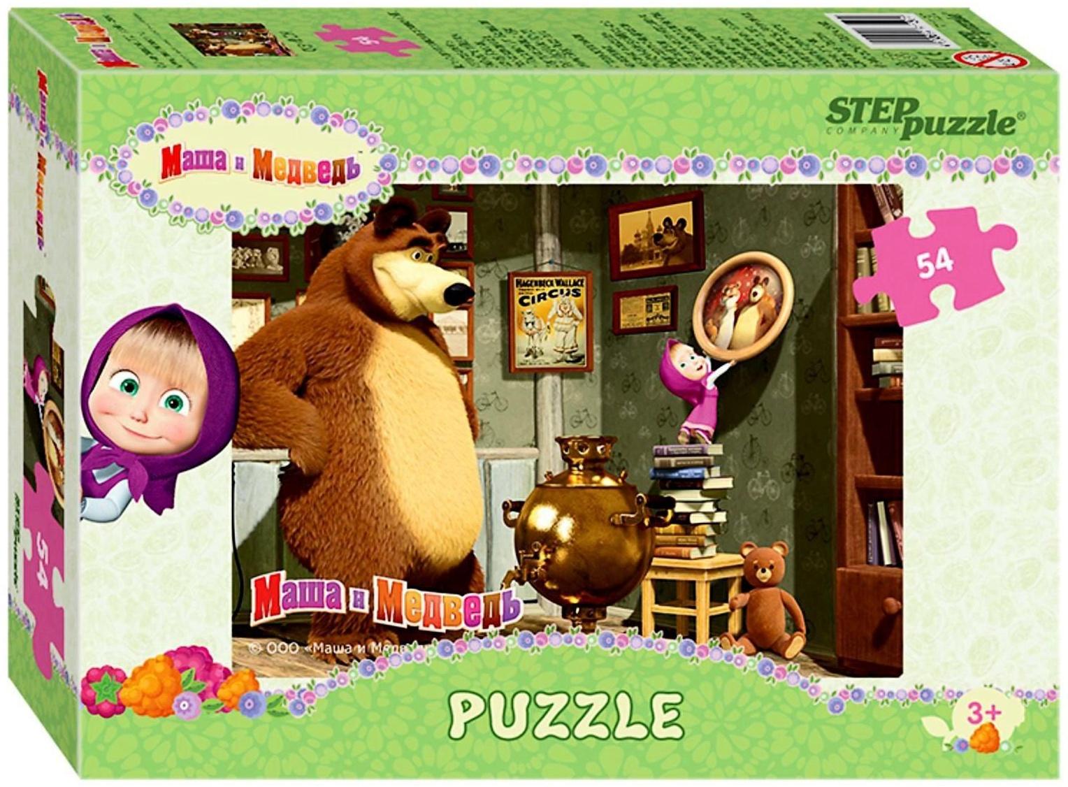 Пазлы «Маша и Медведь», 54 элемента, МИКС