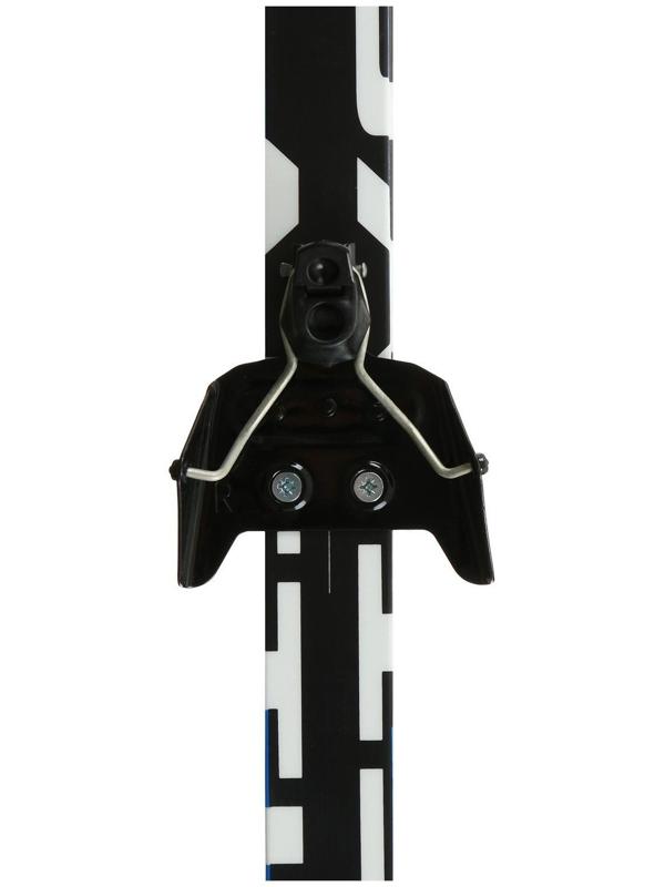 Комплект лыжный: пластиковые лыжи 195 см с насечкой, стеклопластиковые палки 155 см, крепления NN75 мм «БРЕНД ЦСТ Step», цвета микс