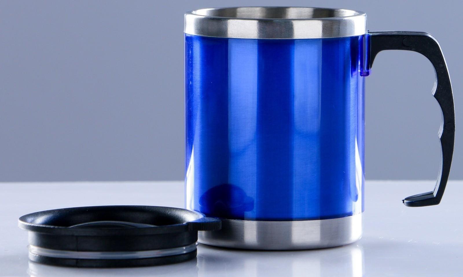 Термокружка, серия: Алтай, 450 мл, сохраняет тепло 2 ч, 11 х 12 см, синяя