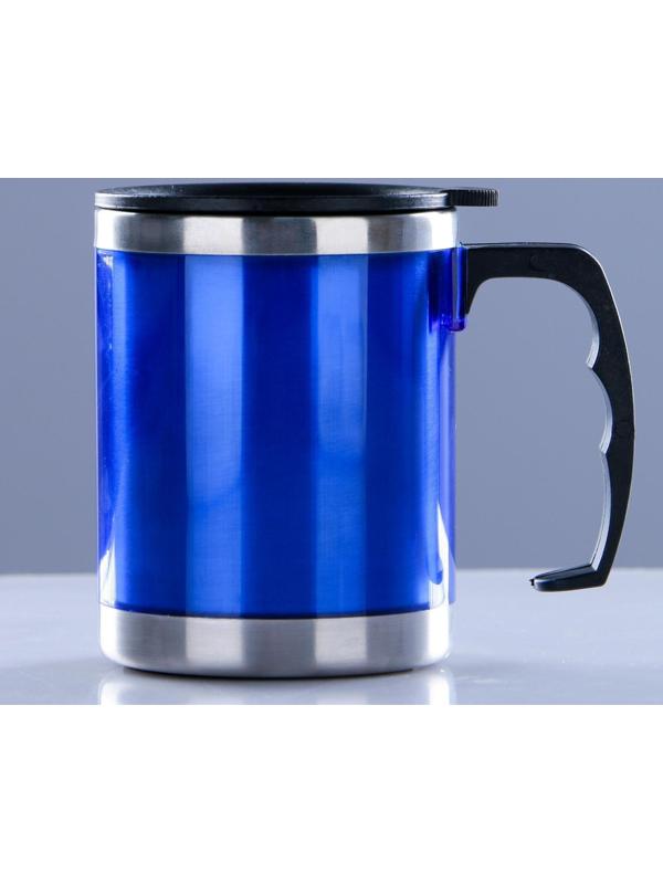 Термокружка, серия: Алтай, 450 мл, сохраняет тепло 2 ч, 11 х 12 см, синяя