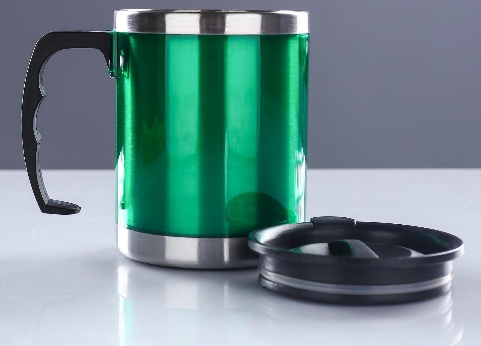 Термокружка, серия: Алтай, 450 мл, сохраняет тепло 2 ч, 11 х 12 см, зелёная