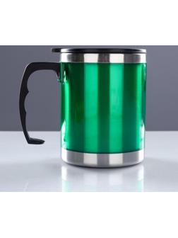 Термокружка, серия: Алтай, 450 мл, сохраняет тепло 2 ч, 11 х 12 см, зелёная